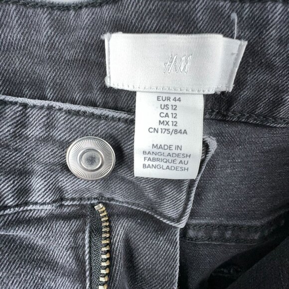H&M Womens Ankle Skinny Jeans High Rise Five Design Pockets Womens Black Size 12 - Picture 6 of 12